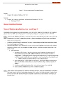 NR 601 Final Study Guide Week 5- Glucose Metabolism Disorders/Obesity Week 5- Glucose Metabolism Disorders/Obesity Dunphy  Chapter 58: Diabetes Mellitus p.909-938 Kennedy  Chapter 14: Endocrine, Metabolic, and Nutritional Disorders p.369-376 o Obesity p