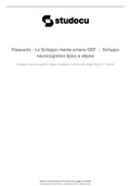 Riassunto - Lo Sviluppo mente umana DEF - Sviluppo neurocognitivo tipico e atipico.