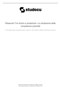 Riassunto Tra rischio e protezione. La valutazione delle competenze parentali