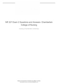 NR 327 Exam 2 Questions and Answers- Chamberlain College of Nursing