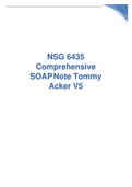 NSG 6435 Comprehensive SOAP Note Tommy Acker V5 graded A+