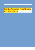 ScribeAmerica Final Exam ED 2022/2023