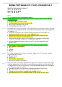 NR566 / NR 566 Test Bank Questions Wk 5-7 (Latest 2022 / 2023): Advanced Pharmacology for Care of the Family - Chamberlain College