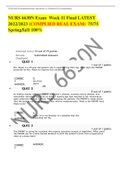 NURS 6630N Exam  Week 11 Final LATEST 2022/2023 (COMPLIED REAL EXAM)  75/75 Spring/fal1 100%