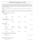 MTH101 FINAL EXAM REVIEW 2021-2022.