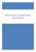 NCLEX-RN 515 EXAM DUMP QUESTIONS