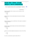 BUSI 2001 FINAL EXAM WEEK 6 WITH ANSWERS