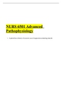 NURS 6501 Advanced Pathophysiology