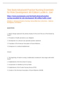 FNP MSN 560 > Complete Test Bank> ANSWERS AND RATIONALES FNP MSN 560