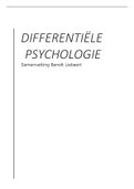 Samenvatting voor Differentiële Psychologie (Professor Gina Rossi)