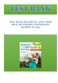 TEST BANK FOR MATERNAL AND CHILD HEALTH NURSING 8TH EDITION SILBERT-FLAGG