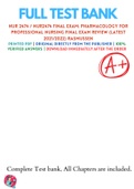 NUR 2474 / NUR2474 Final Exam: Pharmacology for Professional Nursing Final Exam Review (Latest 2021/2022) Rasmussen