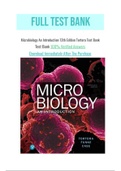 Microbiology An Introduction 13th Edition Tortora Test Bank, All Chapters Covered 100% Verified Answers