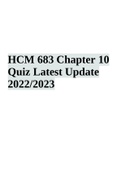 HCM 683 Chapter 10 Quiz Latest Update 2022/2023