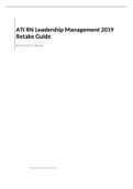 ATI RN Leadership Management Retake Guide Compilation |Best for 2023/24 Revision 