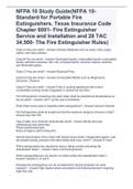 NFPA 10 Study Guide(NFPA 10- Standard for Portable Fire Extinguishers. Texas Insurance Code Chapter 6001- Fire Extinguisher Service and Installation and 28 TAC 34.500- The Fire Extinguisher Rules)