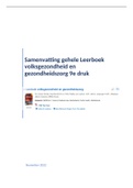 Samenvatting Leerboek volksgezondheid en gezondheidszorg, ISBN: 9789036826235  Gezondheid, zorg en wetenschap (AB_1123)