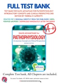 Test bank for Davis Advantage for Pathophysiology Introductory Concepts and Clinical Perspectives 2nd Edition by Theresa M Capriotti 9780803694118 Chapter 1-46 Complete Guide.