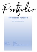 Propedeuse Portfolio Bachelor Human Resource Management met beoordeling en alle onderdelen behaald. Foutloos 