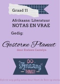 Graad 11 Gestorwe Planeet NOTAS EN VRAE