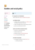 AQA AS/A2 Sociology Family and Social Policy Notes