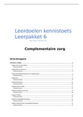 Klinisch redeneren LP6, complementaire zorg