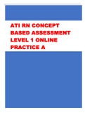 ATI RN CONCEPT  BASED ASSESSMENT  LEVEL 1 ONLINE  PRACTICE A