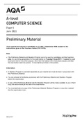 A-level COMPUTER SCIENCE Paper 1 June 2021