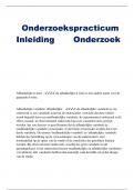 Onderzoekspracticum Inleiding Onderzoek