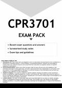 CPR3701 EXAM PACK 2024 - DISTINCTION GUARANTEED