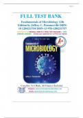 Test Bank for Fundamentals of Microbiology 12th Edition by Jeffrey C. Pommerville, 2024 |9781284211757| Chapters 1-27 | All Chapters LATEST updates