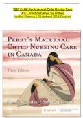  TEST BANK For Maternal Child Nursing Care 3rd Canadian Edition By Lindsay Verified Chapter's 1-25 Updated 2023|Complete