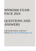 MNM2606 Exam pack 2024(Questions and answers)