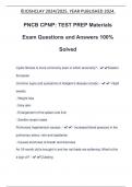 PNCB CPNP: TEST PREP Materials Exam Questions and Answers 100% Solved