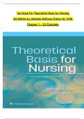 Test Bank For Theoretical Basis for Nursing  6th Edition by Melanie McEwen; Evelyn M. Wills Chapter 1 - 23 Complete  