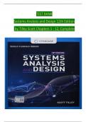 TEST BANK  Systems Analysis and Design 12th Edition  by Tilley Scott Chapters 1 - 12, Complete 