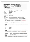 NURS 663O MIDTERM EXAM 2022 WEEK SIX GRADED A+