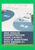 QMA INSULIN ADMINISTRATION EXAM (LATEST) 2025/25 QUESTIONS  WITH GRADED A+ ANSWERS!!