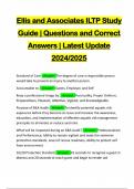 Ellis and Associates ILTP Study Guide | Questions and Correct Answers | Latest Update 2024/2025