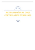 AETNA INDIVIDUAL CORE  CERTIFICATION EXAM 2022