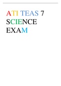 ATI TEAS 7  SCIENCE  EXAM