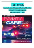 TEST BANK  Paramedic Care: Principles & Practice, 6th edition  Volume 4: Trauma Emergencies  (Bledsoe)  Chapter 1 to 11 