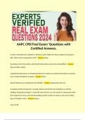 AAPC CPB Final Exam/ Questions with Certified Answers.  