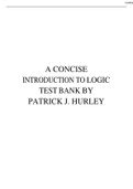 A CONCISE INTRODUCTION TO LOGIC TEST BANK BY PATRICK J. HURLEY