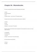 Chapter 04 - Biomolecules questions with 100% correct answers