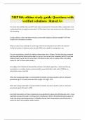 NRP 8th edition study guide Questions with verified solutions | Rated A+