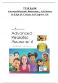 TEST BANK Advanced Pediatric Assessment, 3rd Edition by Ellen M. Chiocca All Chapters 1-26 fully covered ISBN:9780826150110