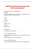 AGACNP 106 Document Questions And 100% Correct Answers