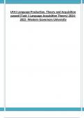 LPA1 Language Production, Theory and Acquisition passed (Task 1 Language Acquisition Theory) 2024-2025 Western Governors University