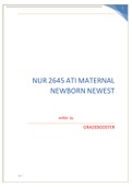 NUR 2645 ATI MATERNAL NEWBORN NEWEST